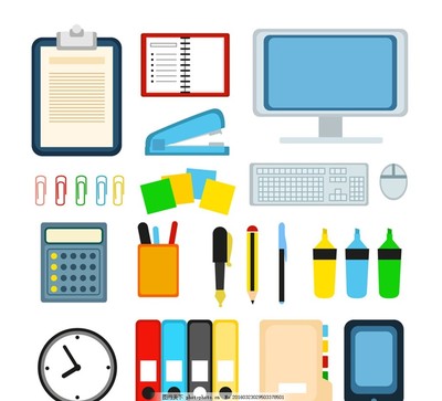 卡通辦公用品矢量素材的應用與價值